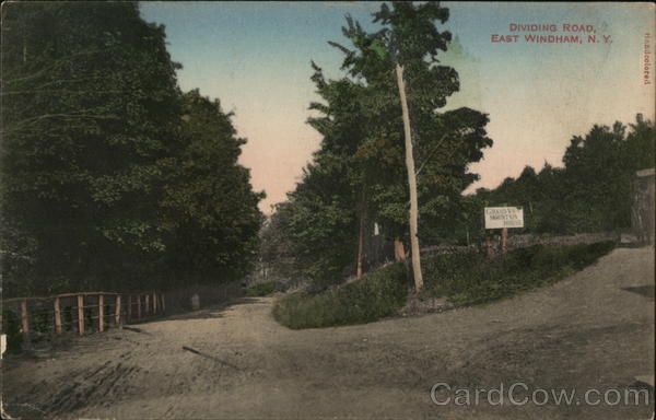 Dividing Road East Windham New York