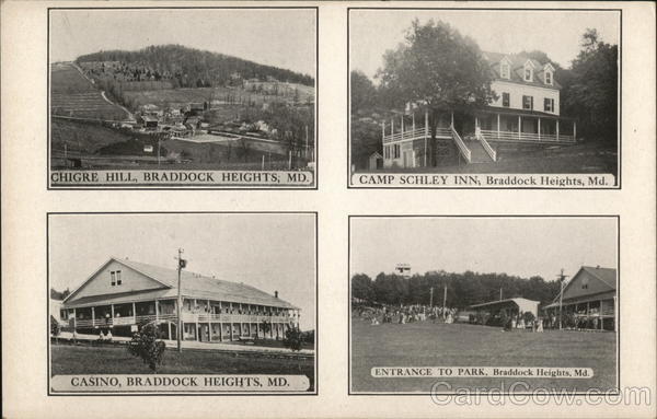 Chigre Hill, Camp Schley Inn, Casino, Entrance to Park Braddock Heights Maryland