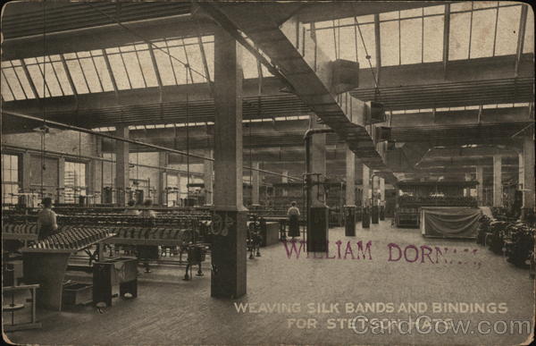 Weaving Silk Bands and Bindings for Stetson Hats Philadelphia Pennsylvania