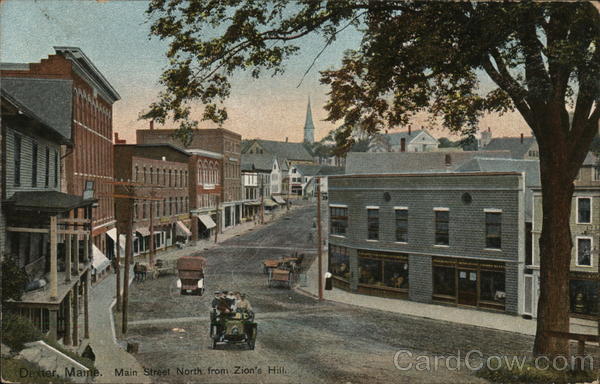 Main Street North from Zion's Hill Dexter Maine