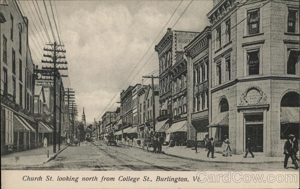 Church St. Looking North From College St. Burlington Vermont