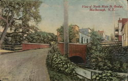 View of North Main St. Bridge Postcard