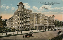 Majestic Hotel and Bath House Hot Springs, AR Postcard Postcard Postcard
