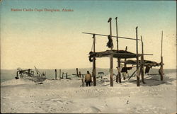 Native Cache Cape Douglas, AK Postcard Postcard Postcard