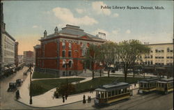 Public Library Square Detroit, MI Postcard Postcard Postcard