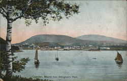 View from Dillingham's Point Camden, ME Postcard Postcard Postcard