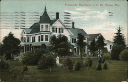 President's Residence, U. of M. Postcard