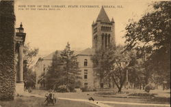 Side View of the Library, State University Postcard