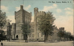 74th Regt. Armory Buffalo, NY Postcard Postcard Postcard