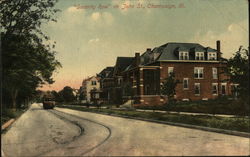 "Sorority Row" on John St. Champaign, IL Postcard Postcard Postcard