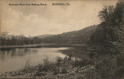 Delaware River from Bathing Beach Bushkill, PA Postcard Postcard Postcard