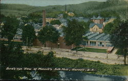 Bird's Eye View of Merrill's Silk Mill Postcard