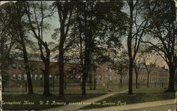 US Armory, General View from Benton Park Springfield, MA Postcard Postcard Postcard