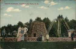 Electric Fountain Canobie Lake Park, NH Postcard Postcard Postcard