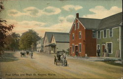 Post Office and Main Street Naples, ME Postcard Postcard Postcard