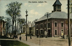 Fire Station Auburn, ME Postcard Postcard Postcard