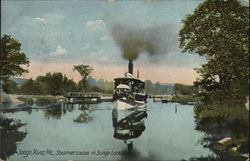 SteamerLouise in Songo Lock Postcard