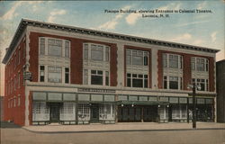 Piscopo Building, showing Entrance to Colonial Theatre Laconia, NH Postcard Postcard Postcard