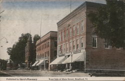 West Side of Main Street Bradford, VT Postcard Postcard Postcard