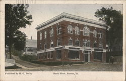 Bank Block Barton, VT Postcard Postcard Postcard