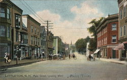 Main Street, Looking West Littleton, NH Postcard Postcard Postcard