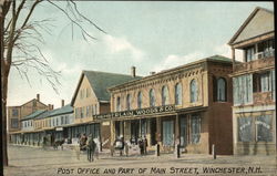 Post Office and Part of Main Street Postcard