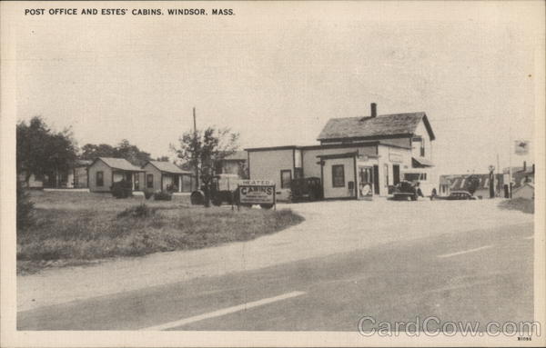 Post Office and Estes' Cabins Windsor Massachusetts