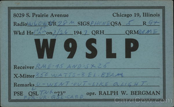 Amateur Radio W60WN Chicago Illinois