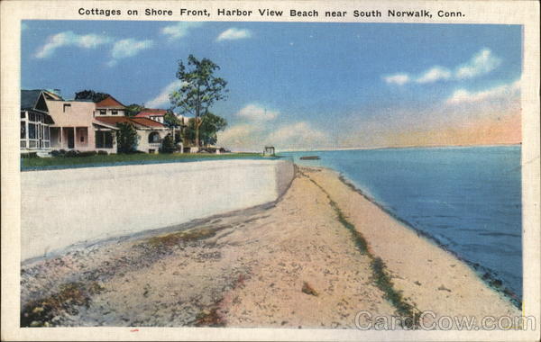 Cottages on Shore Front, Harbor View Beach South Norwalk Connecticut