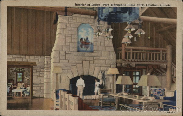 Interior of Lodge, Pere Marquette State Park Grafton Illinois