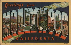Greetings from Hollywood, California Postcard Postcard Postcard