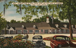 Exterior View of Main Dining Rom and Gift Shop at Florida's Famed Silver Spring Postcard
