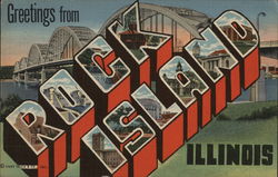 Greetings From Rock Island Illinois Postcard Postcard Postcard