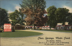 Clear Springs Motor Court Dillsburg, PA Postcard Postcard Postcard