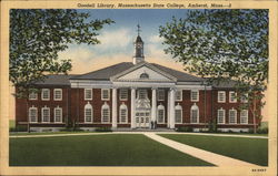 Goodell Library, Massachusetts State College Postcard