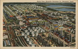 Aerial View, Magnolia Petroleum Co. Beaumont, TX Postcard Postcard Postcard