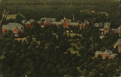 Airplane View of Randolph-Macon Women's College and Campus Lynchburg, VA Postcard Postcard Postcard