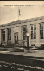 Entrance, United States Post Office South Norwalk, CT Postcard Postcard Postcard