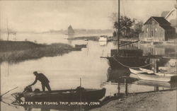 After the Fishing Trip Norwalk, CT Postcard Postcard Postcard