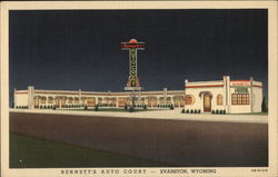 Bennett's Auto Court Evanston, WY Postcard Postcard Postcard