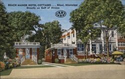 Beach Manor Hotel Cottages Biloxi, MS Postcard Postcard Postcard