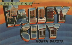 Greetings From Valley City Postcard