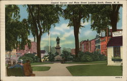 Central Square and Main Street Looking South Keene, NH Postcard Postcard Postcard