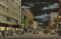 Fifth Avenue San Diego, CA Postcard Postcard Postcard