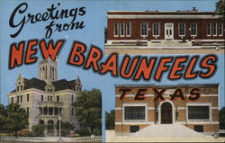 Greetings From New Braunfels Postcard