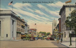 Market Street Looking East Postcard