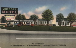 Air-Port Motel Charlottesville, VA Postcard Postcard Postcard
