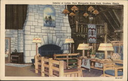 Interior of Lodge, Pere Marquette State Park Postcard