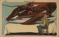 Dinner Time in Maine Postcard