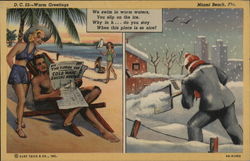 Warm Greetings Miami Beach, FL Postcard Postcard Postcard